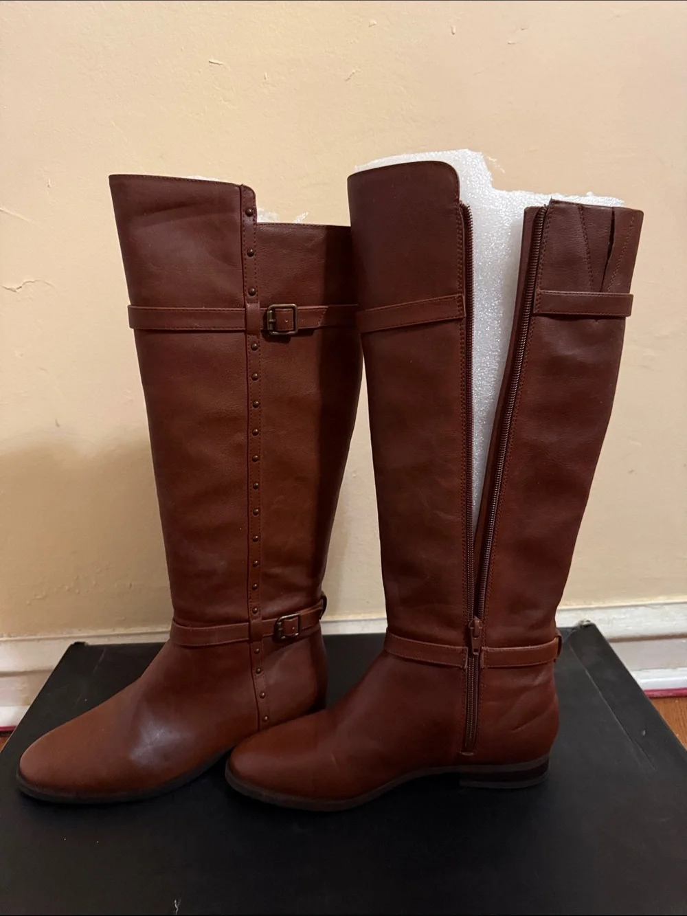 INC International Concepts Chestnut Brown Over-the-Knee Riding Boots